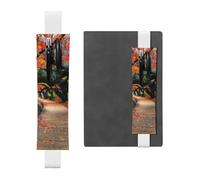 WXWJSHMGC Tree in The Fall Print 2pcs Adjustable Elastic Band Pen Holder Pu Leather Pen Sleeve Pouch for Hardcover Journals, Notebooks for Back to School Gift