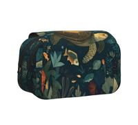 WXWJSHMGC Turtle is Slowly Swimming Print Pen Case Bag - Portable Double Layer Storage Pencil Bag for Child, Girls, Boys and Adults