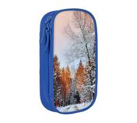 WXWJSHMGC Wandering in The Winter Light Print Large Capacity Double Layer Pencil Case with Zipper - Durable Fabric School Pouch for Pens,- Ideal for Students
