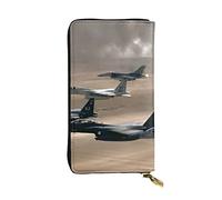WXWJSHMGC War Plane Print Fashion Long Wallet Shopping Clutch Purse Pu Leather Handbags for Ladies,Men's Wallets