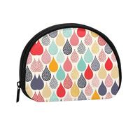 WXWJSHMGC Water Drops Dots Print Coin Purse Mini Wallet for Women Girls Personality Small Coin Pouch Shell Storage Bag Clutch Wallets, One Size, Casual