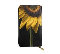 WXWJSHMGC Yellow Sunflower Floral Print Fashion Long Wallet Shopping Clutch Purse Pu Leather Handbags for Ladies,Men's Wallets