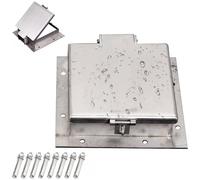 WXXSHGDW 304 Stainless Steel Septic Tank Covers with Lock, Square Manhole Cover with Frame, Sewer Cover, 3mm Thick Material, for Driveway, Concrete, Yard(80x80cm/31x31in)