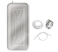 WXXSHGDW Air Conditioner Drip Pan Kit, Stainless Steel Ac Unit Condensate Water Collector Drip Tray, Metal Hvac Drain Pan, Condensate Drip Pan with Drain Pipe (Size : 1-2P(84x38cm/33x15in))