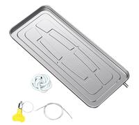 WXXSHGDW Air Conditioner Drip Tray Condensate Drain Pan, Universal HVAC/Air Conditioner Drain Kit Stainless Steel Metal Drain Pan, Leak-Proof Air Conditioner External Unit Water Tray with Drain Pipe (