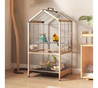 WXXSHGDW Cockatiel Cage, Budgie Cage, Large Flight Cage, Metal Bird Cage, with Pull-Out Tray, Easy to Clean, for Cockatiels Pet Parrot Parakeet Lovebird