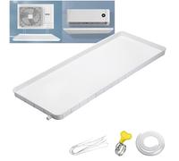 WXXSHGDW Condensate Drain Pan Plastic Drip Tray, Air Conditioner Drip Pan, Air Conditioner Indoor/Outdoor Unit Water Collecting and Drainage Pan Universal AC Drain Kit Plastic Water Catcher (Color :