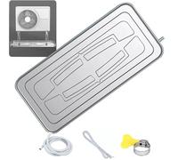 WXXSHGDW Condensate Drain Pan Stainless Steel Air Conditioner Drip Tray with Drain Tubing, Universal Indoor/Outdoor Window AC Drain Kit Condensate Water Collector (Size : 3P(93x44cm/36x17in))