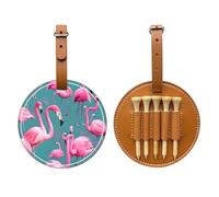 WXXWXD A flock of flamingos Printed Golf Tee Storage Bag - Portable Storage, Easily Organize Tees