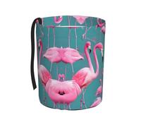 WXXWXD A Flock of Flamingos Printed Hanging car Trash can-Suitable for All Types of Cars, Keep The car Clean.