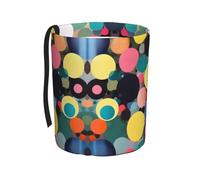 WXXWXD Abstract Painting of Circles Printed Hanging car Trash can-Suitable for All Types of Cars, Keep The car Clean.