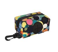 WXXWXD Abstract painting of circles Printed pet travel waste bag storage bag, soft, durable and lightweight, suitable for dog walking, hiking and running.