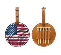 WXXWXD American Flag Printed Golf Tee Storage Bag - Portable Storage, Easily Organize Tees