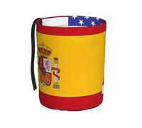 WXXWXD American Spain Flag Printed Hanging car Trash can-Suitable for All Types of Cars, Keep The car Clean.