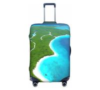 WXXWXD An island in the ocean Printed luggage cover, double stitching all around, high elastic material, suitable for travel and business trip