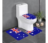 WXXWXD Australian Flag Printed Bathroom Rug Set (3 Pieces) for Bathtub/Kitchen/Doorway, Suitable for Indoor and Outdoor use