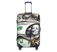 WXXWXD Banknote Patterns Printed luggage cover, double stitching all around, high elastic material, suitable for travel and business trip