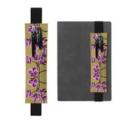 WXXWXD Beautiful Orchids Printed elastic pencil holder - Back to school stationery, bookmark gifts for besties, children, and teachers