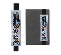 WXXWXD Card Love Fancy Puppy Printed elastic pencil holder - Back to school stationery, bookmark gifts for besties, children, and teachers