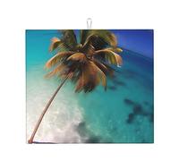 WXXWXD Caribbean Islands Printed Kitchen Absorbent Mat 16x18 Inch - Thick and Durable Countertop Decorative Mat