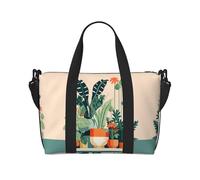 WXXWXD Cartoon small green plant Printed women's crossbody handbag, suitable for work commuting/fitness/travel, fashionable and versatile shoulder bag