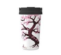WXXWXD Cherry Blossoms Tree Large Capacity Portable Coffee Cup - 12 Hours Of Heat Preservation And Cold Preservation, Suitable For Cars, Offices, Etc.