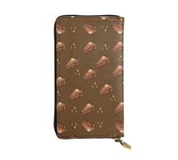 WXXWXD Chocolate Squares Cake Printed Long Clutch Wallet: Lightweight, Durable, and Comfortable for Casual Coins and Cards