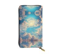 WXXWXD Cloudy Sky Printed Long Clutch Wallet: Lightweight, Durable, and Comfortable for Casual Coins and Cards