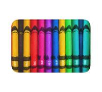 WXXWXD Colored Crayons Crystal Velvet Lock Edge Floor Mat for Toilet Dressing Table Vacation Home Master Bathroom and Guest Suite