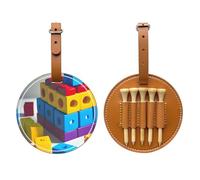 WXXWXD Colorful Building Blocks Printed Golf Tee Storage Bag - Portable Storage, Easily Organize Tees