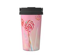 WXXWXD Colorful Lollipop Large Capacity Portable Coffee Cup - 12 Hours Of Heat Preservation And Cold Preservation, Suitable For Cars, Offices, Etc.