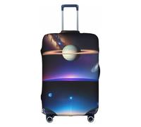 WXXWXD Cosmic Saturn Printed luggage cover, double stitching all around, high elastic material, suitable for travel and business trip