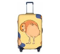 WXXWXD Crooked Owl Printed luggage cover, double stitching all around, high elastic material, suitable for travel and business trip