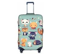 WXXWXD Cute little animals Printed luggage cover, double stitching all around, high elastic material, suitable for travel and business trip