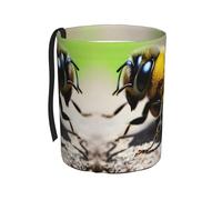 WXXWXD Cute Little bee Printed Hanging car Trash can-Suitable for All Types of Cars, Keep The car Clean.