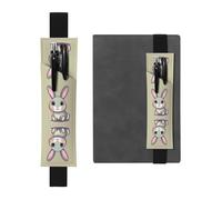 WXXWXD Cute little bunny Printed elastic pencil holder - Back to school stationery, bookmark gifts for besties, children, and teachers