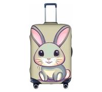 WXXWXD Cute little bunny Printed luggage cover, double stitching all around, high elastic material, suitable for travel and business trip