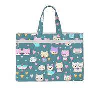 WXXWXD Cute little fox Canvas Tote File Bag Work shoulder bag Handbag Suitable for travel and office use