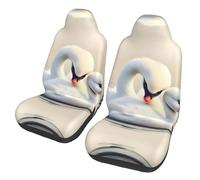 WXXWXD Cute Little swan Printed car seat Protectors - 2-Piece Set, Suitable for Trucks, Vans, Cars, etc. Easy to Install