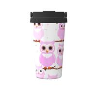 WXXWXD Cute Owl Large Capacity Portable Coffee Cup - 12 Hours Of Heat Preservation And Cold Preservation, Suitable For Cars, Offices, Etc.