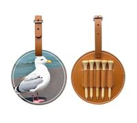 WXXWXD Cute seagull Printed Golf Tee Storage Bag - Portable Storage, Easily Organize Tees