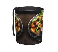 WXXWXD Delicious Grilled Meat Printed Hanging car Trash can-Suitable for All Types of Cars, Keep The car Clean.