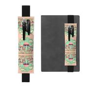 WXXWXD Dream Mushroom Printed elastic pencil holder - Back to school stationery, bookmark gifts for besties, children, and teachers