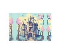 WXXWXD Fairytale Castle Printed Placemat Set - 12x18 inches for Restaurant/Home/Party/Wedding Decoration