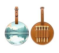 WXXWXD Fallen leaves on a tranquil lake Printed Golf Tee Storage Bag - Portable Storage, Easily Organize Tees