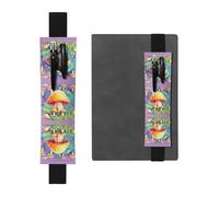 WXXWXD Fantasy Dream Mushroom Printed elastic pencil holder - Back to school stationery, bookmark gifts for besties, children, and teachers
