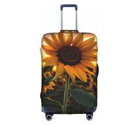 WXXWXD Farm Sunflower Printed luggage cover, double stitching all around, high elastic material, suitable for travel and business trip