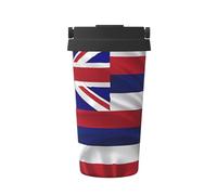 WXXWXD Flag Of Hawaii American Large Capacity Portable Coffee Cup - 12 Hours Of Heat Preservation And Cold Preservation, Suitable For Cars, Offices, Etc.