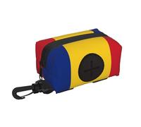 WXXWXD Flag of Romania Printed pet travel waste bag storage bag, soft, durable and lightweight, suitable for dog walking, hiking and running.