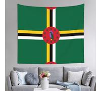 WXXWXD Flag of the Commonwealth of Dominica Printed wall tapestry 51x60 inches for living room/bedroom/entrance decoration